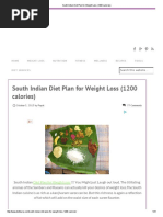 South Indian Diet Plan For Weight Loss 1200 Calories PDF