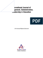 Sanjay Bhardwaj International Journal of Management, Administration, Leadership & Education