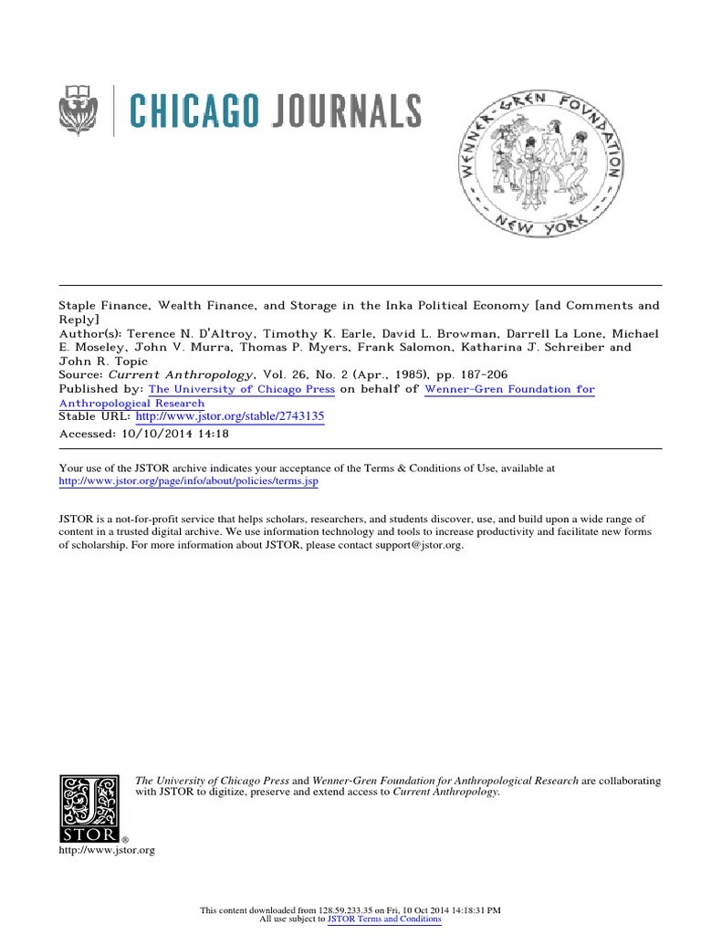 Staple Finance Wealth Finance and Storag PDF PDF Anthropology