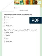 Classroom Manners Pre-Survey