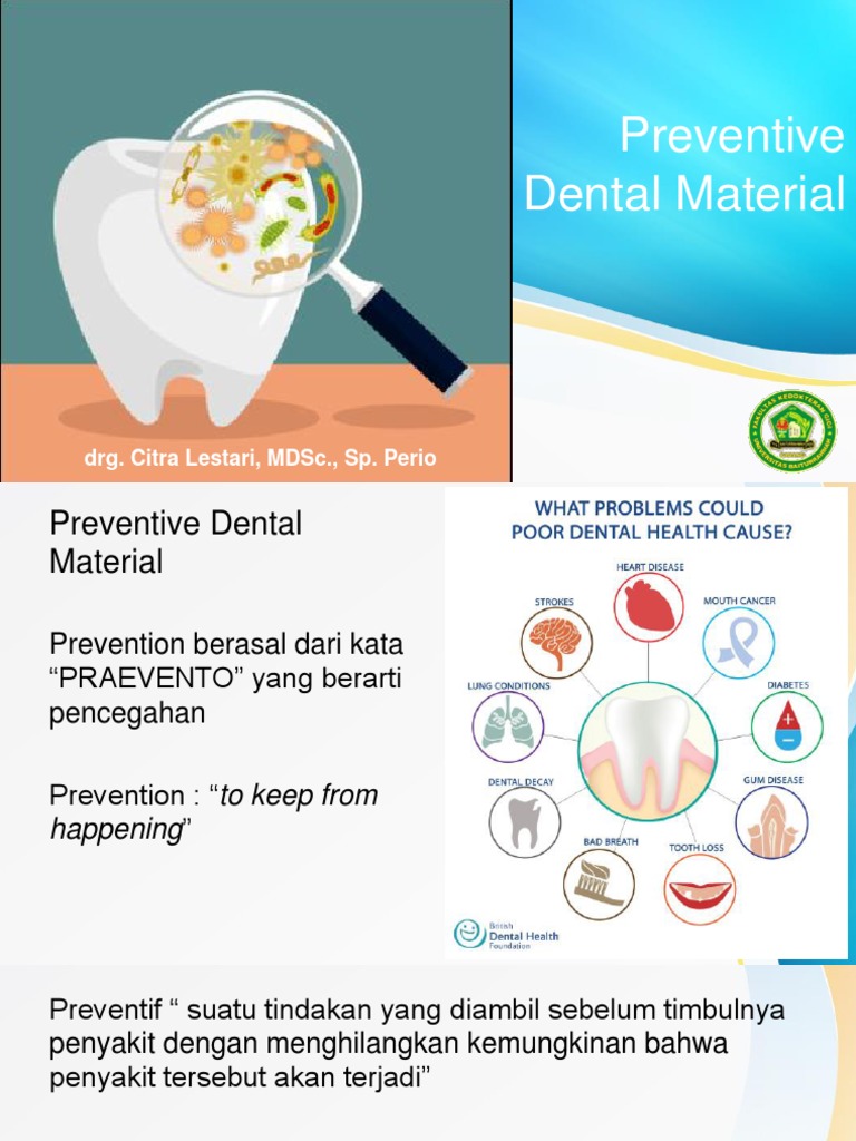 Preventive Dental Material | Dentistry | Dentistry Branches