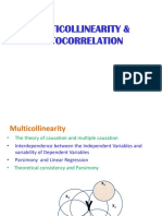  Multicollinearity Autocorrelation