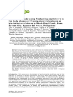 Assessment Study Using Fluctuating Asymmetry in The Body Shapes of Trichopodus Trichopterus As Bio-Indicator of Stress in Ubod-Ubod Creek, Baan, Butuan City, Agusan Del Norte, Philippines