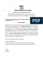 Union Christian College: Tender Notice