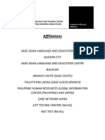 Affiliations: JLPT Testing Centers (N4-N1) Nat Test (N4-N1)