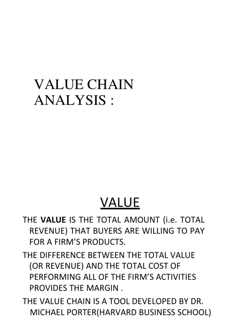 Value Chain Analysis | PDF | Value Chain | Logistics