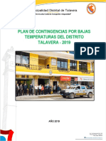 Plan de Contingencia Ante Bajas Temperaturas-Talavera 2019