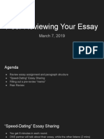 Peer Reviewing Your Essay 1