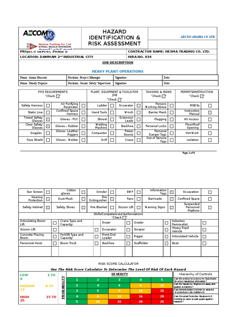 Hazard Identification & Risk Assessment Guide | PDF | Personal ...