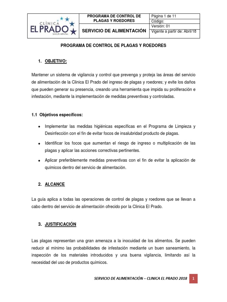 Programa de Control de Plagas y Roedores | PDF | Mosquito | Pesticida
