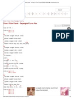 Kunci Gitar Kania - Sayangku I Love You Chord Dasar Mudah @