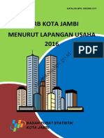 Produk Domestik Regional Bruto Kota Jambi Menurut Lapangan Usaha 2012 2016 PDF