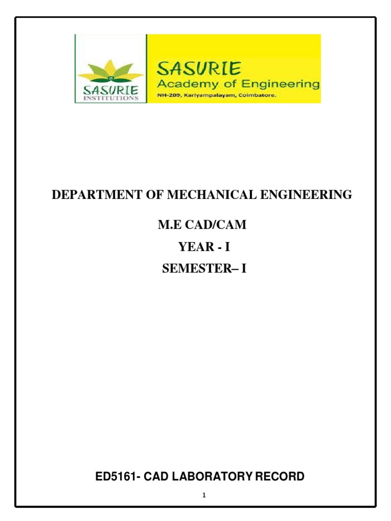 Ed5161 - Cad - Record (1) - 2 PDF | PDF | Computer Aided Design | Input ...