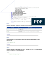 Performance Monitoring Commands