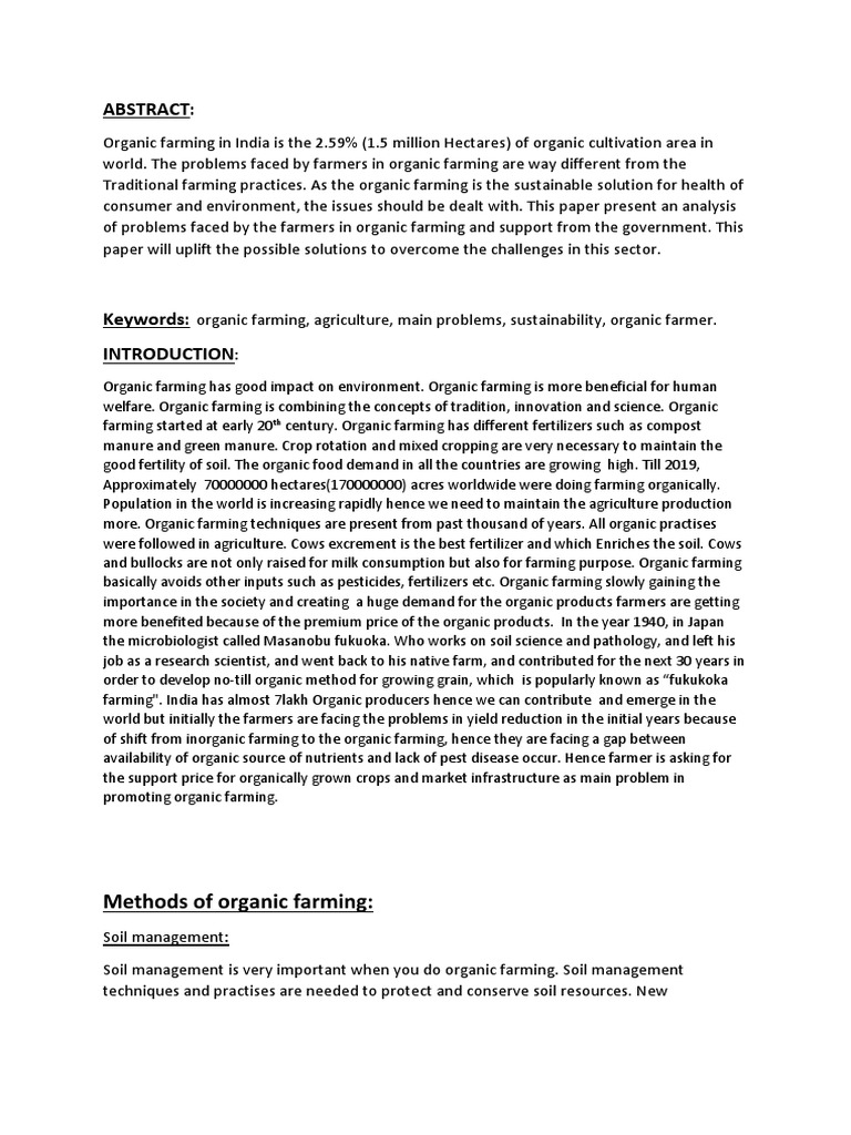 Organic Farming Challenges in India | PDF | Organic Farming | Crop Rotation