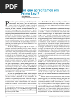 Por Que Acreditamos Em Primo Levi