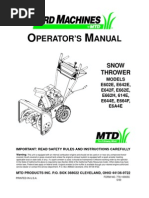 MTD Snow Blower Operator