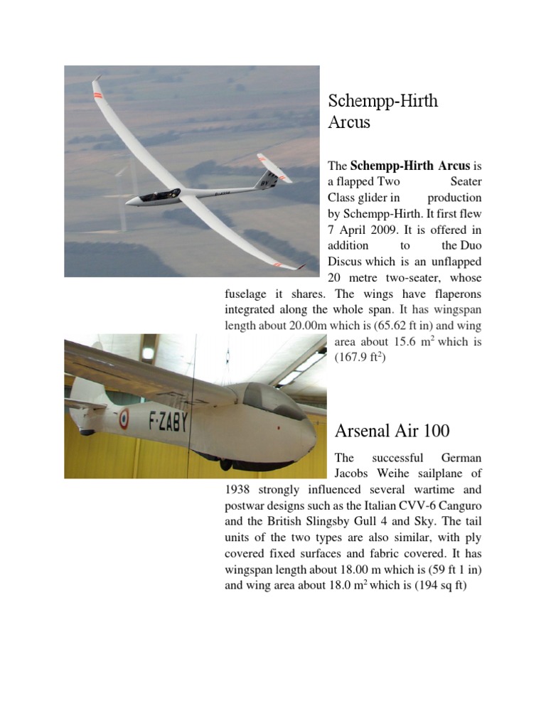 Schempp Hirth Arcus Glider Overview Pdf