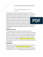 Proceso de monohidrato para ceniza de soda de Wyoming Trona