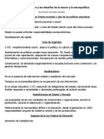 Entre La Regulación y Los Desafíos de La Macro y La Micropolítica