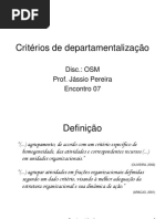 Encontro 7 - Departamentalizacao