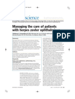 Managing The Care of Patients With Herpes Zoster Ophthalmicus