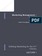Marketing Management - Defining Marketing for the 21st Century