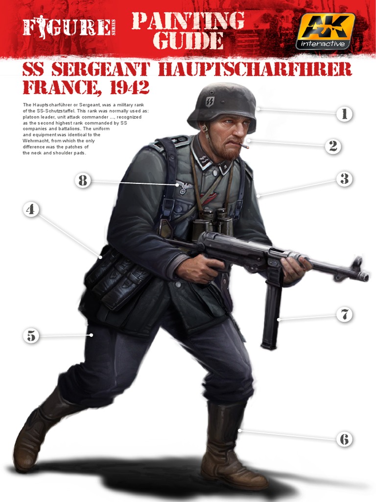 SS SERGEANT (Hauptscharf (Hrer (France, 1942 | PDF | Grey | Sergeant