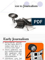 Introduction To Journalism