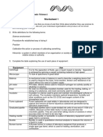 Btec Level 3 Subsidiary Diploma APPLIED SCIENCE (Forensic Science) Worksheet 1