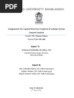 Capital Structure Analysis of Lafarge Su