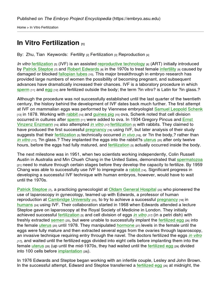 In Vitro Fertilization - 2019-01-09 | PDF | In Vitro Fertilisation ...