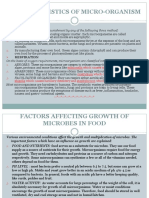 Characteristics of Micro-Organism: Nutrition