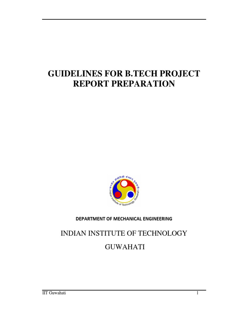 BTP Report Preparation Guidelines PDF | PDF