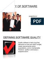 Quality of Software: Submited by Achin para Shruti Shobhit Vandna