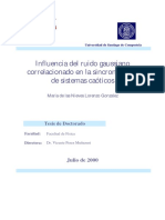 Influencia Del Ruido Gaussiano Correlacionado en La Sincronizacion de Sistemas Caoticos 0 PDF