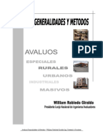 Avaluos Generalidad y Metodos Ing. William Robledo 14-06-05