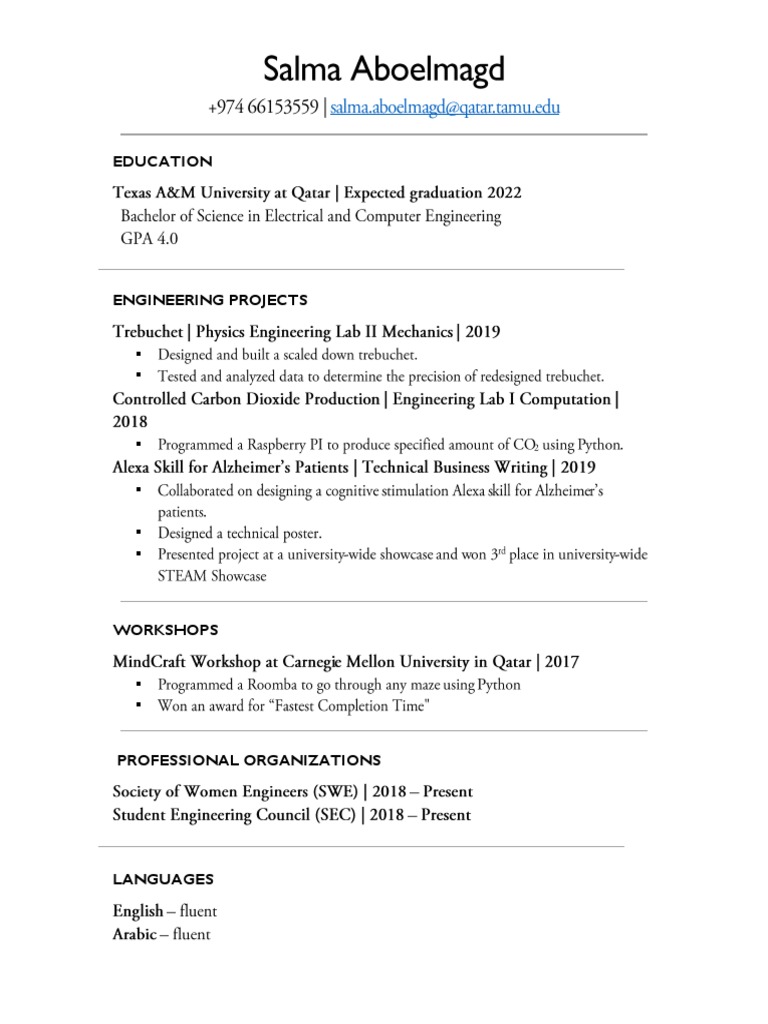CV Final Draft | PDF