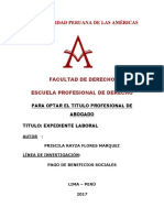 Expediente Laboral Pago de Beneficios Sociales