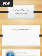 Authors Purpose Powerpoint