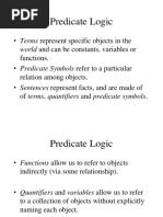 Predicate Logic: World and Can Be Constants, Variables or