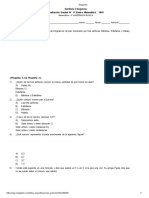 Evaluación matemática 4° básico