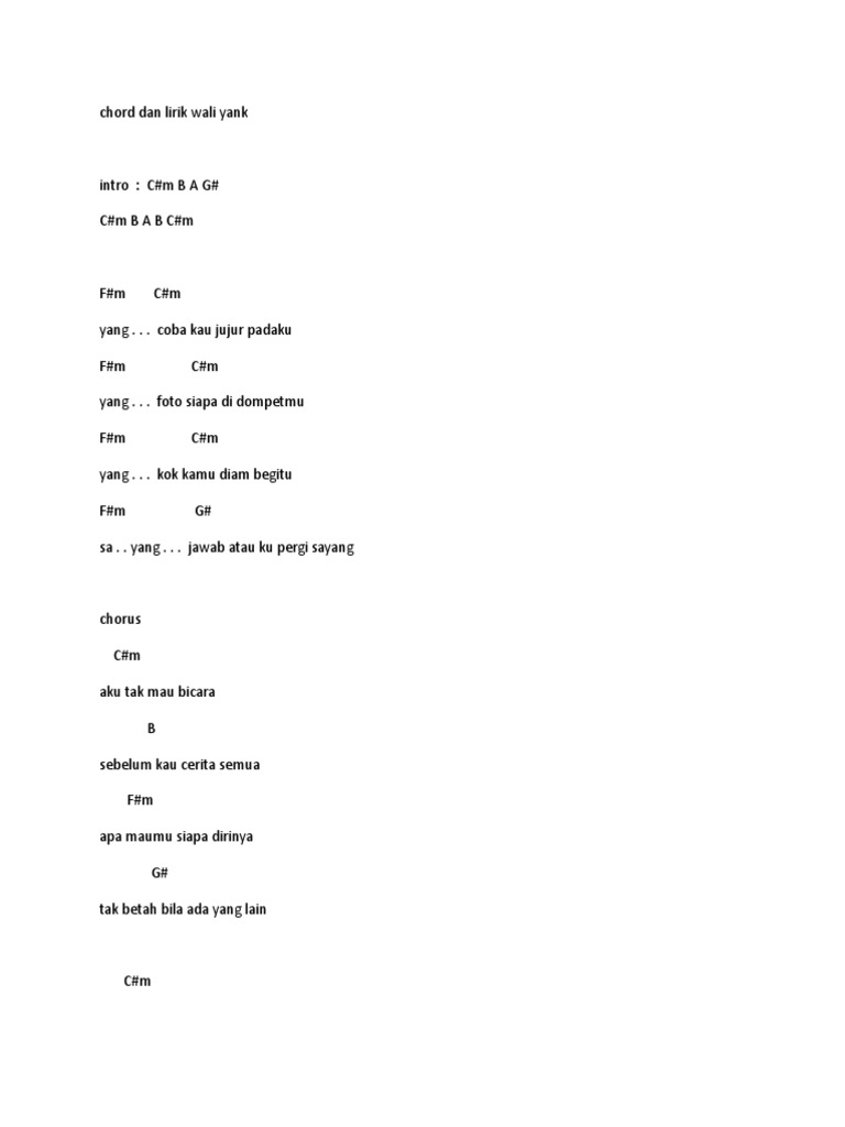 Chord Gitar Last Child Lagu Terakhir Untukmu