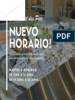 Nuevo Horario!: Martes A Domingo D E 1 3 H S A 1 5 - 3 0 H S D E 1 9 - 3 0 H S A 2 3 - 3 0 H S