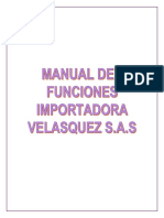 Manual de Funciones Importadora Velasquez