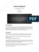 History Webquest: A Webquest For 6-7 Grade Designed by Carlos E Argueta