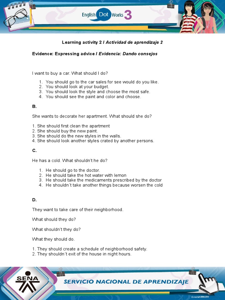 Evidence Expressing Advice Aa2 Pdf