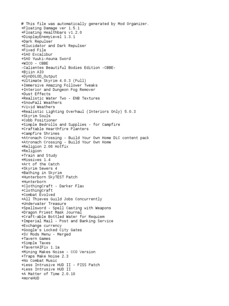 Skyrim Ultimate 4 0 3 Mod List Leisure