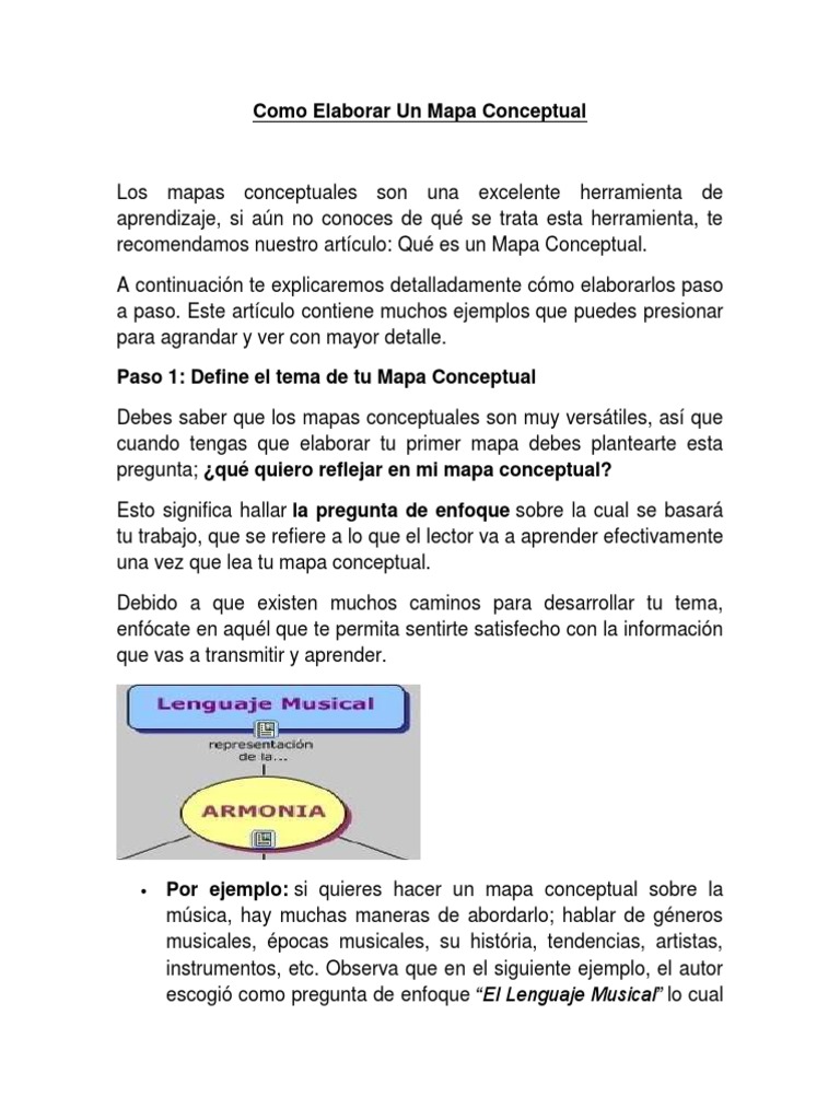 Cómo Elaborar un Mapa Conceptual | PDF | Programa de computadora ...