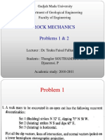 Rock Mechanics Problems 1 & 2: Gadjah Mada University
